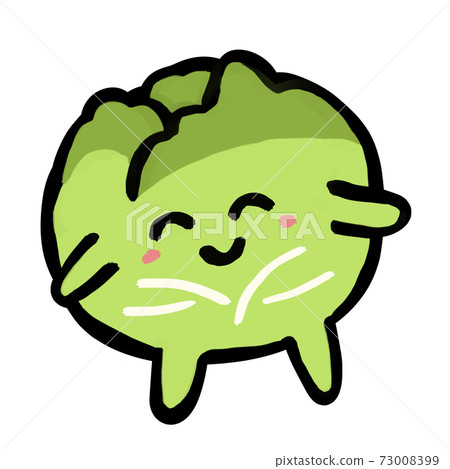 Vegetable character cute fresh cabbage 73008399