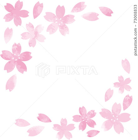 Watercolor style cherry blossom petal frame (name) Watercolor style cherry blossom petal frame (name) 73008833