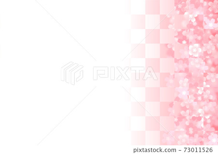 Illustration material Background cherry checkered pattern checkered pink Sakura Sakura 73011526