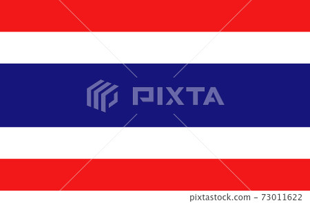Thailand national flag in exact proportions - Vector Thailand national flag in exact proportions - Vector 73011622