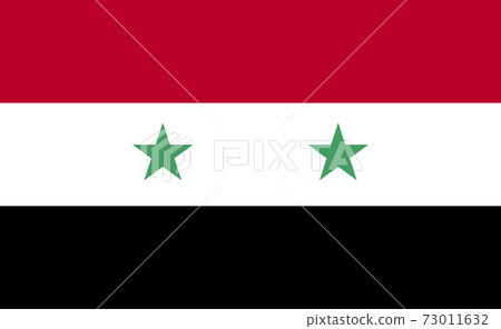 Syria national flag in exact proportions - Vector Syria national flag in exact proportions - Vector 73011632