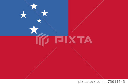 Samoa national flag in exact proportions - Vector 73011643