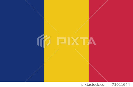 Romania national flag in exact proportions - Vector 73011644