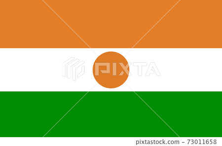 Niger national flag in exact proportions - Vector Niger national flag in exact proportions - Vector 73011658