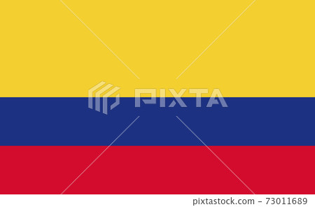 Colombia national flag in exact proportions - Vector 73011689