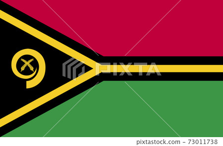 Vanuatu national flag in exact proportions - Vector 73011738