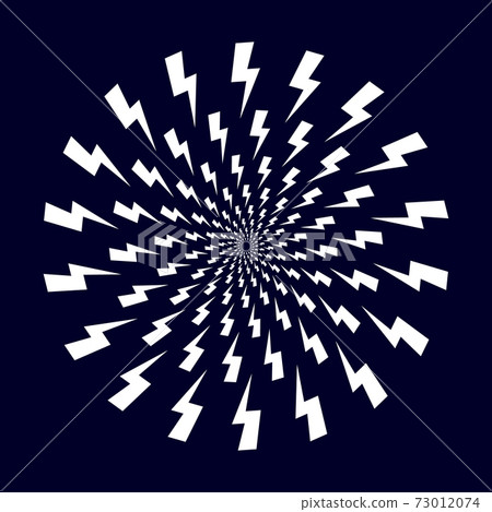 halftone element in flash shape in circle. power firework as icon or logo or geometric background halftone element in flash shape in circle. power firework as icon or logo or geometric background 73012074