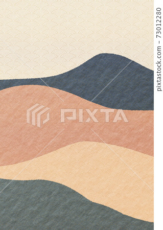 Illustration material abstract abstract Japanese style Japanese paper background material Japanese pattern Qinghai wave pattern 73012280