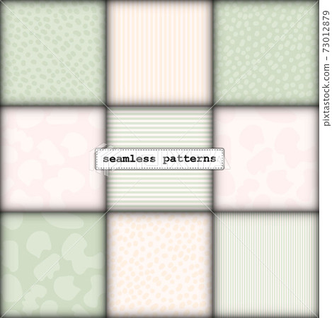 seamless pattern minimalist set in delicate complementary pastel olive green and beige colors. simple patterns for printing packaging wrapping banners textiles fabrics seamless pattern minimalist set in delicate complementary pastel olive green and beige colors. simple patterns for printing packaging wrapping banners textiles fabrics 73012879