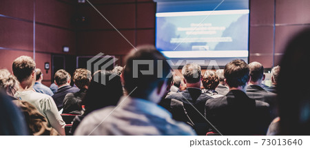 Speaker giving presentation on scientific business conference. 73013640