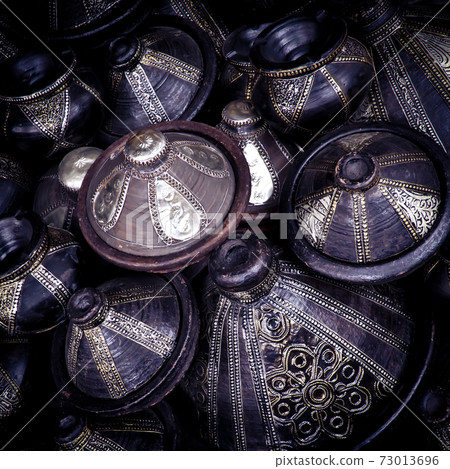 Handcrafts shot at the market in Marocco Handcrafts shot at the market in Marocco 73013696