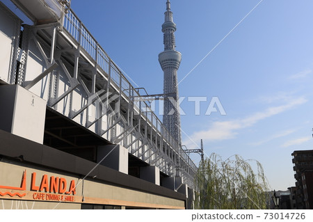 東京都墨田區東京天空樹的景色 73014726
