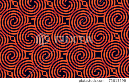 Seamless pattern circle orange vector - Stock Illustration [73015396 ...