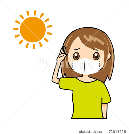 Mask, a woman bathed in sunlight - Stock Illustration [73015636] - PIXTA