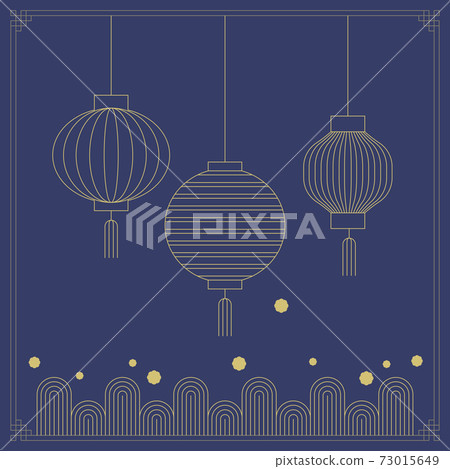 Korean traditional illustration-lantern 73015649
