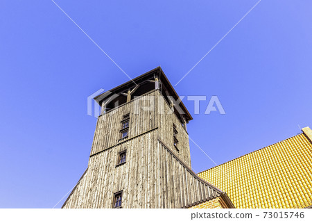 Vintage architecture of Hel, Pomerania, Poland 73015746