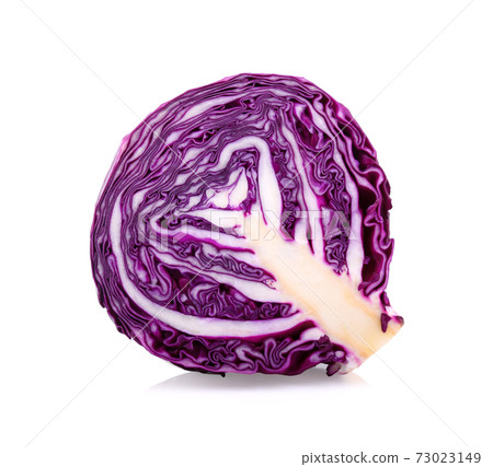 Purple cabbage isolated on white background Purple cabbage isolated on white background 73023149