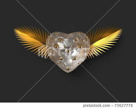 Love concept of heart with wings. 73027778