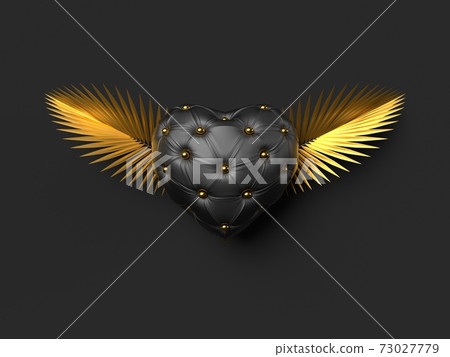 Love concept of heart with wings. Love concept of heart with wings. 73027779