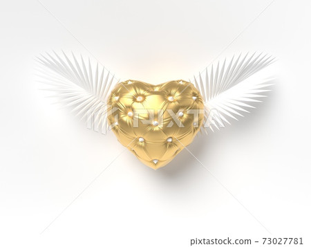 Love concept of heart with wings. 73027781