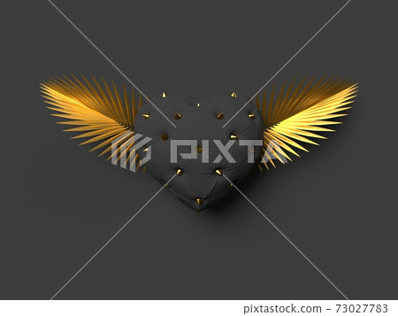 Love concept of heart with wings. 73027783