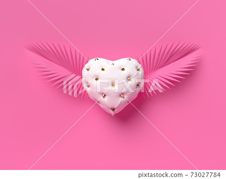 Love concept of heart with wings. Love concept of heart with wings. 73027784