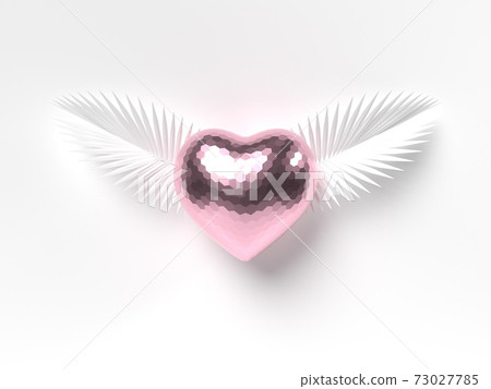 Love concept of heart with wings. 73027785