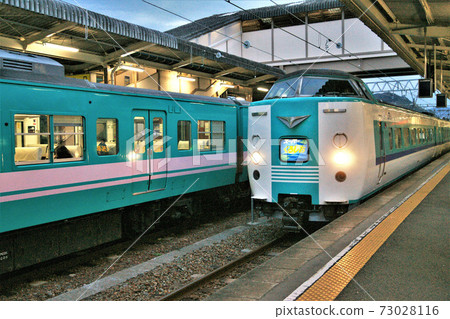 JNR 381 series train Super Kuroshio Kisei Main Line 73028116