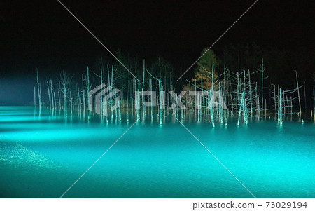 Biei-cho, Hokkaido Winter Blue Pond November Biei-cho, Hokkaido Winter Blue Pond November 73029194