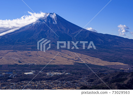 Self-Defense Forces training ground seen from Mt. Shakushi and Mt. Fuji with snow makeup Self-Defense Forces training ground seen from Mt. Shakushi and Mt. Fuji with snow makeup 73029563