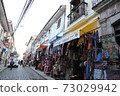 Souvenir shop in La Paz, the capital of Bolivia (Mercado Negro / Sagarnaga Street) 73029942