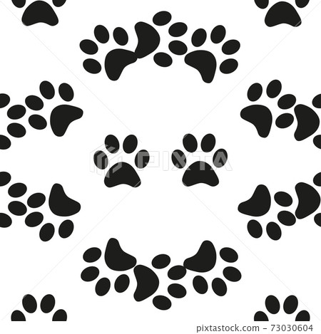 Cartoon paw for wallpaper design. Cartoon Modern design. Seamless fabric texture. Cartoon paw for wallpaper design. Cartoon Modern design. Seamless fabric texture. 73030604