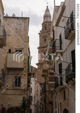 Campanile of the cathedral in Monopoli, Italy 73031088