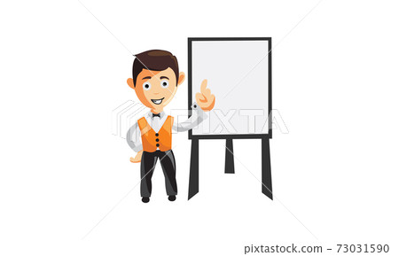 character job cloth chef waiter CLOTHES blank whiteboard 73031590