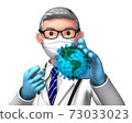 Doctor A injects a vaccine into the corona-affected Earth 73033023