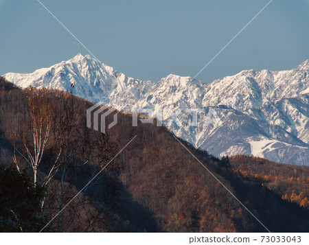 Snow-covered Alps from afar 73033043