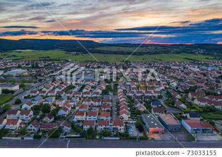 Townscape view of Dijon city in Burgundy under beautiful sunset Townscape view of Dijon city in Burgundy under beautiful sunset 73033155