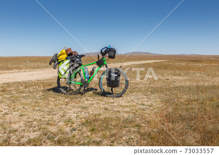 tourist bike with bags 73033557
