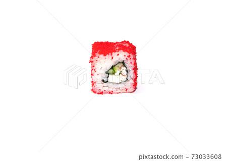 sushi roll on a gray background. isolate sushi roll on a gray background. isolate 73033608