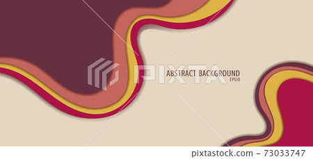 Abstract background pink and yellow fluid shape overlapping layer flat design Abstract background pink and yellow fluid shape overlapping layer flat design 73033747
