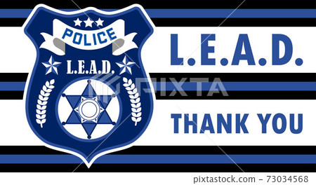 Law Enforcement Appreciation Day is celebrated in USA on January 9th each year. Police department badge, sheriff shield is shown. Flat vector with for flyer, web, banner, emblem Law Enforcement Appreciation Day is celebrated in USA on January 9th each year. Police department badge, sheriff shield is shown. Flat vector with for flyer, web, banner, emblem 73034568