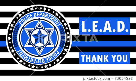 Law Enforcement Appreciation Day is celebrated in USA on January 9th each year. Police department badge, sheriff shield is shown. Flat vector with for flyer, web, banner, emblem Law Enforcement Appreciation Day is celebrated in USA on January 9th each year. Police department badge, sheriff shield is shown. Flat vector with for flyer, web, banner, emblem 73034588