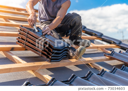 wooden roof structure on a new building wooden roof structure on a new building 73034603