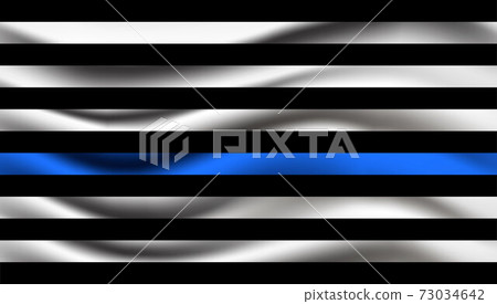 Police Department Flag Example Police department flag waving. Realistic vector... - Stock Illustration ...