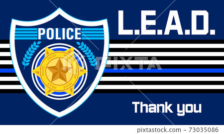 Law Enforcement Appreciation Day is celebrated in USA on January 9th each year. Police department badge, sheriff shield is shown. Flat vector with for flyer, card, web, banner Law Enforcement Appreciation Day is celebrated in USA on January 9th each year. Police department badge, sheriff shield is shown. Flat vector with for flyer, card, web, banner 73035086
