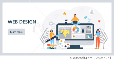 UI, UX concept vector. Web designers are... - Stock Illustration ...