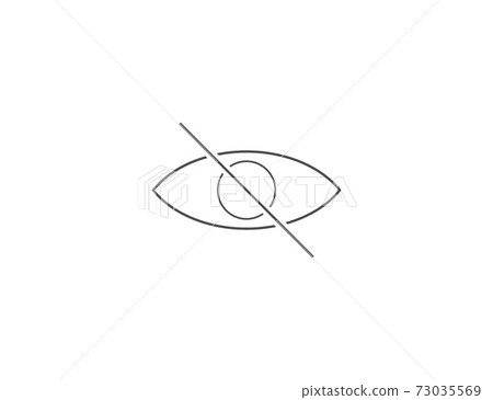 Eye, hidden, invisible icon. Vector illustration, flat. Eye, hidden, invisible icon. Vector illustration, flat. 73035569
