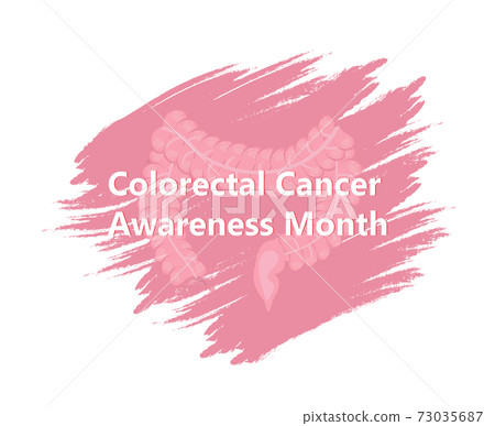 Colorectal cancer awareness month in March. Colon oncology concept vector Colorectal cancer awareness month in March. Colon oncology concept vector 73035687