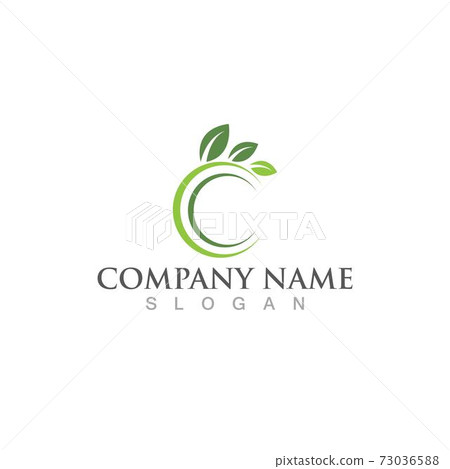 green  leaf Logo  ecology 73036588