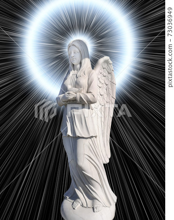 monument an angel on a background of mystical light monument an angel on a background of mystical light 73036949